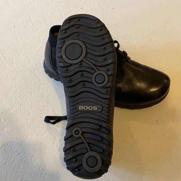 Bogs Eugene Chukka Black Leather Waterproof Boot, Sz 10.5 main image 5